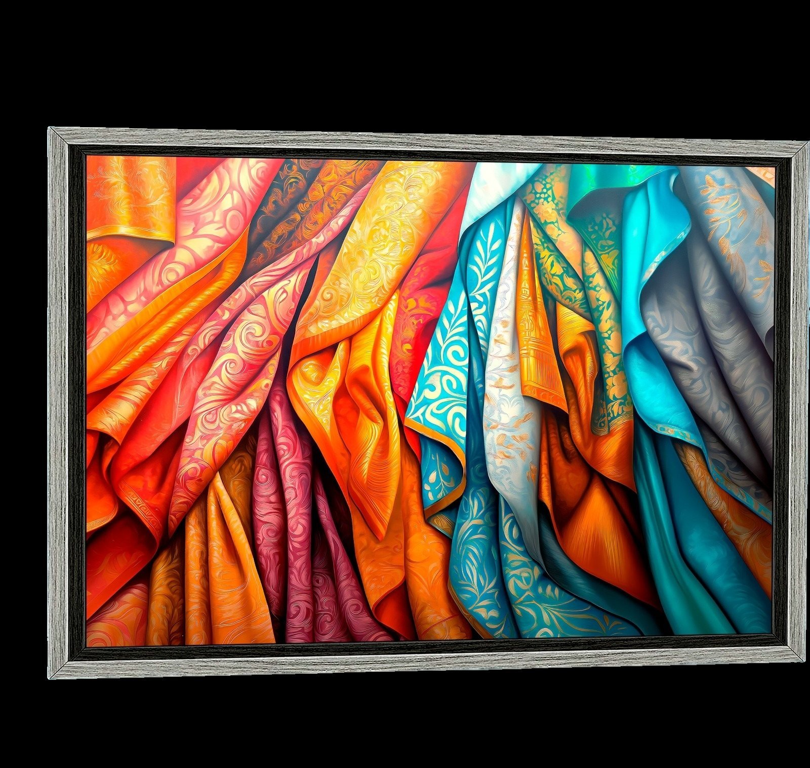 Obra abstracta Nuora en tonos cálidos